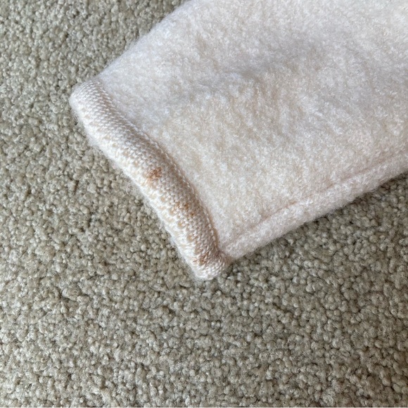 Vintage Cream White Boiled Wool Jacket Sweater Cardigan Coat Sz 9/10 Hong Kong - Picture 9 of 9